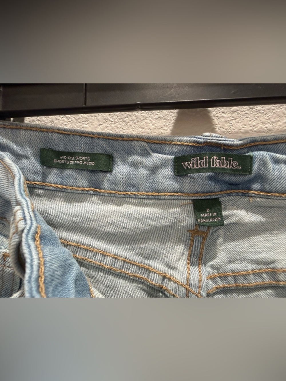 Wild Fable light wash mid rise denim shorts - Picture 3 of 3